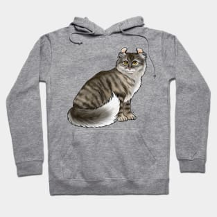 Cat - American Curl - Gray Tabby Hoodie